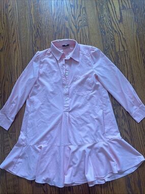 Tuckernuck Pink Blouse dress  with Label Detail